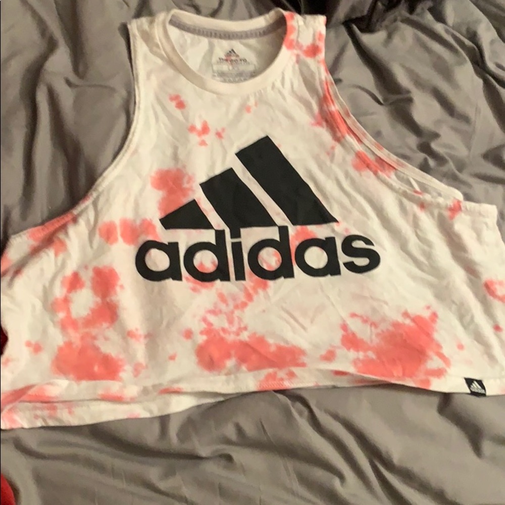 Adidas tie-dye crop top